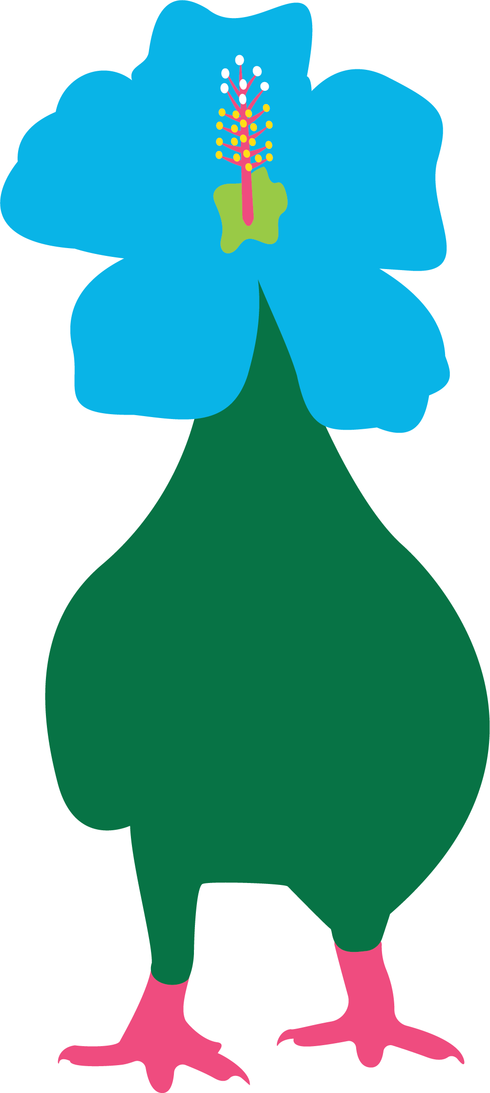 Illustrazione fiore-pollo per la sezione L&rsquo;ARTE
